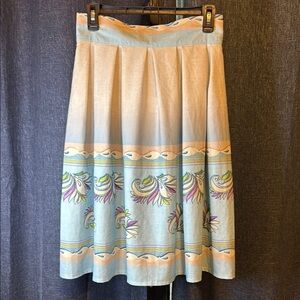 Elegant A-Line Skirt with Floral Patterns